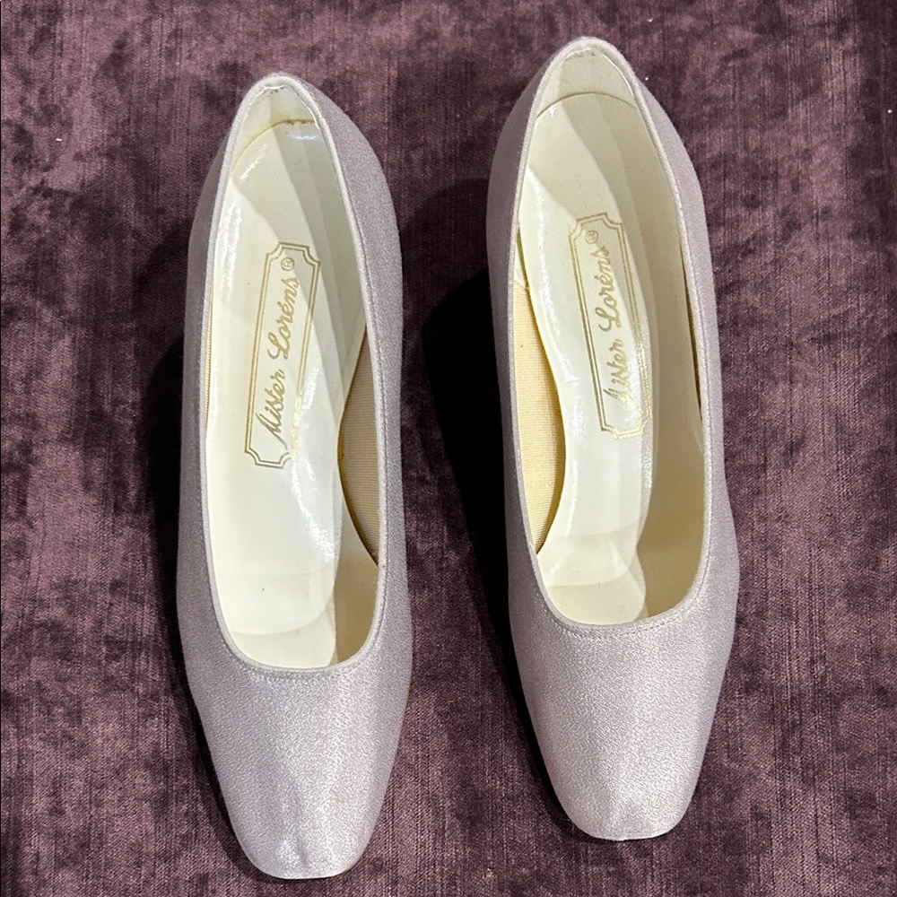 Shimmering Satin Lilac Women's Heels